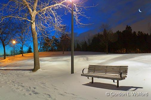 Park Bench In First Light_11529.jpg - Andrew Haydon Park photographed at Ottawa, Ontario - the capital of Canada.